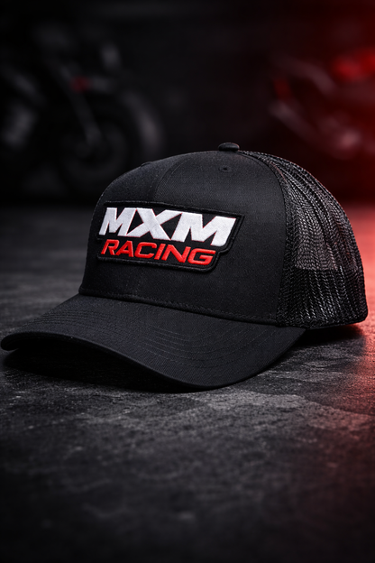 GORRA TRUCKER NEGRA  MXM RACING
