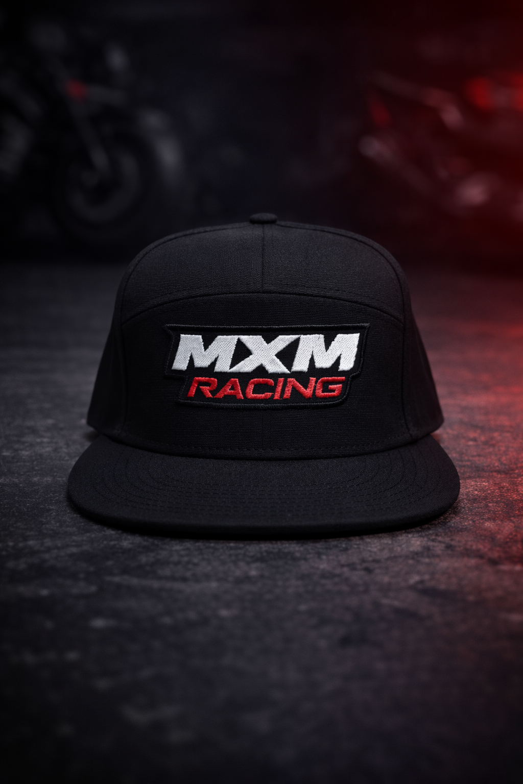 GORRA PLANA NEGRA MXM RACING